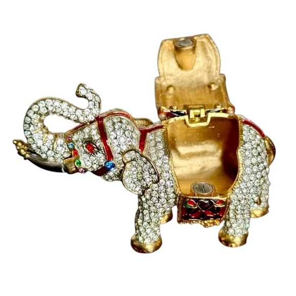 CIEL Maharaja Elephant Trinket Box Swarovski Crystals Collectible Holiday  Gift - Picture 4 of 9